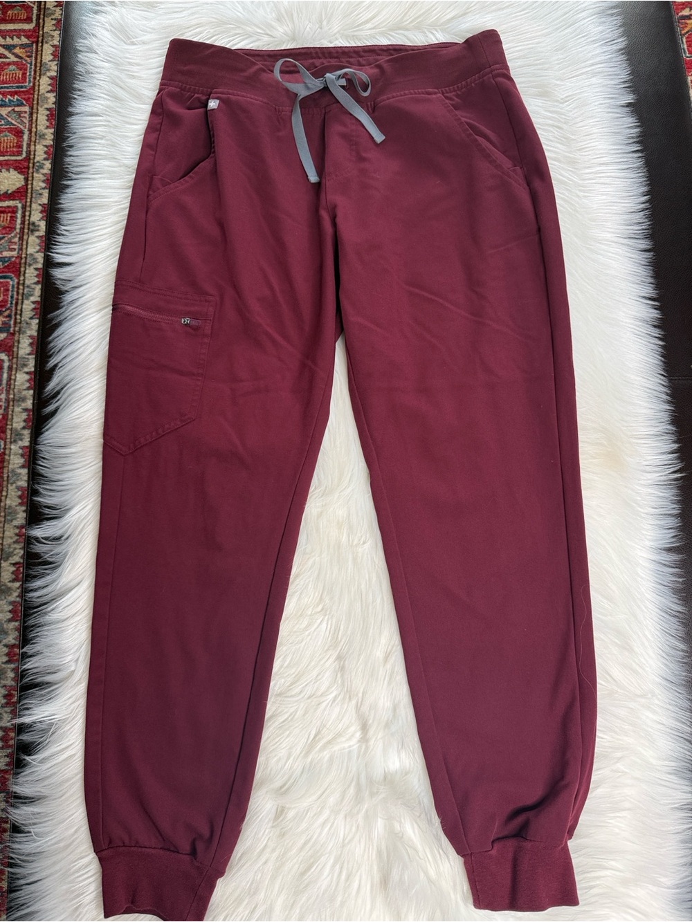 Figs Burgundy PO 1450 Zamora Jogger Scrub Pants